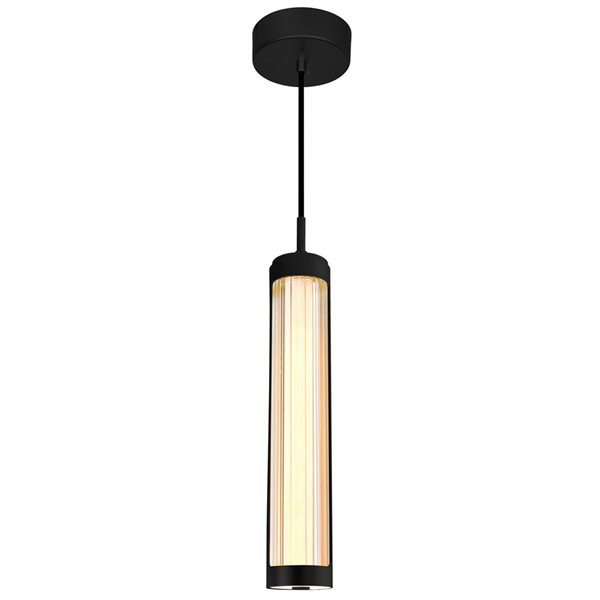 CWI Lighting Neva 3-in LED Integrated Black Chandelier