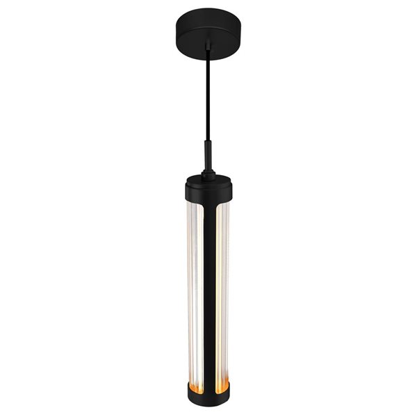 CWI Lighting Neva 3-in LED Integrated Black Chandelier