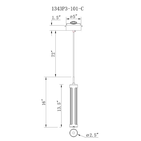 CWI Lighting Neva 3-in LED Integrated Black Chandelier