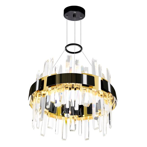 CWI Lighting Aya LED Integrated Pearl Black Chandelier