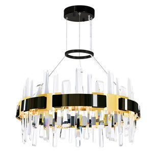 CWI Lighting Aya LED Integrated Pearl Black Chandelier