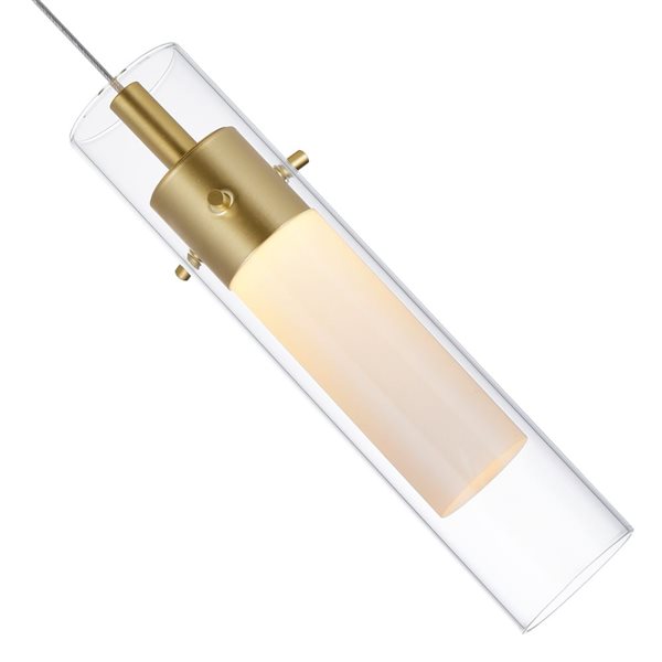 CWI Lighting Olinda 5-in LED Integrated Satin Gold Wall Light