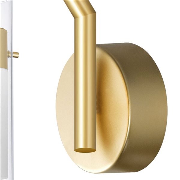 CWI Lighting Olinda 5-in LED Integrated Satin Gold Wall Light