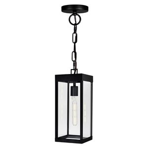 CWI Lighting Windsor 1-Light Black Outdoor Ceiling Light