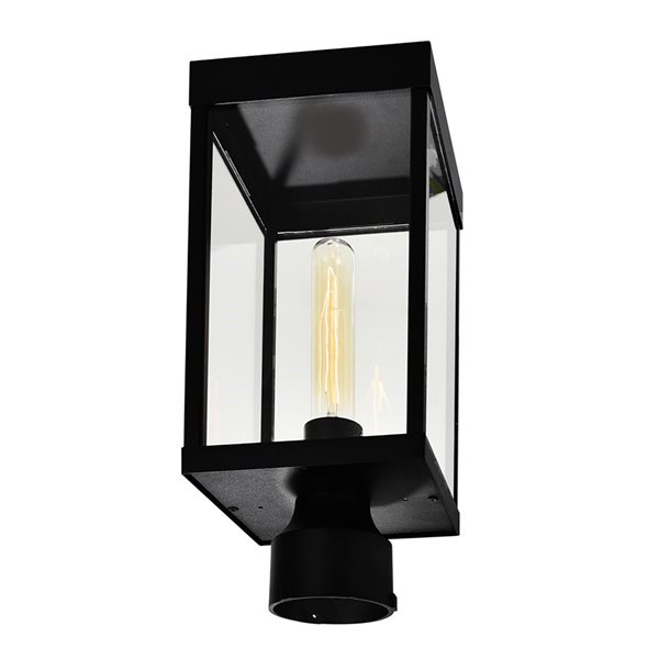 CWI Lighting Windsor 1-Light Black Outdoor Lantern Head