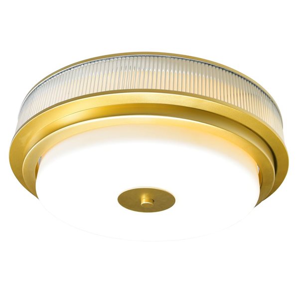 CWI Lighting Valdivia 4-Light Satin Gold Flush Mount