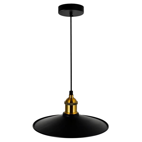 CWI Lighting Brave 1-Light Black Mini Pendant