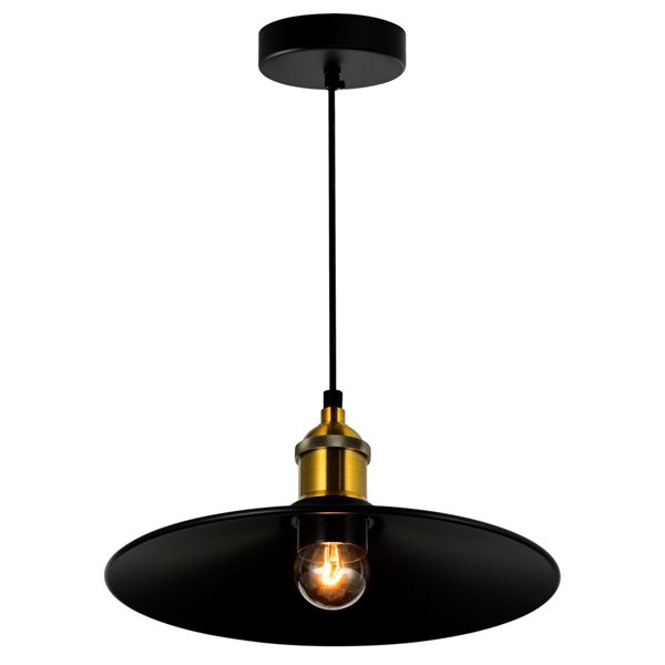 CWI Lighting Brave 1-Light Black Mini Pendant