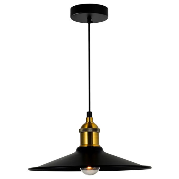 CWI Lighting Brave 1-Light Black Mini Pendant