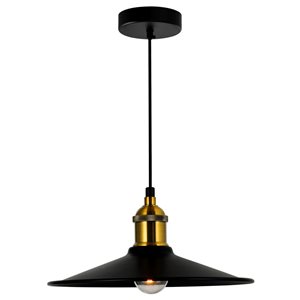 CWI Lighting Brave 1-Light Black Mini Pendant