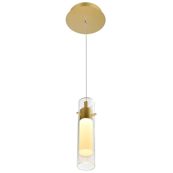 CWI Lighting Olinda LED Integrated Satin Gold Mini Pendant