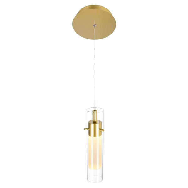 CWI Lighting Olinda LED Integrated Satin Gold Mini Pendant