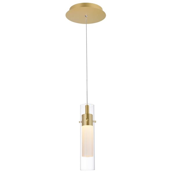 CWI Lighting Olinda LED Integrated Satin Gold Mini Pendant