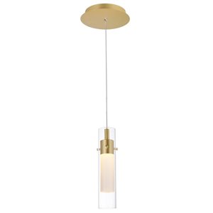 CWI Lighting Olinda LED Integrated Satin Gold Mini Pendant