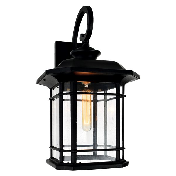 CWI Lighting Blackburn 21-in Black Hardwired Medium Base (E-26) Outdoor Wall Light