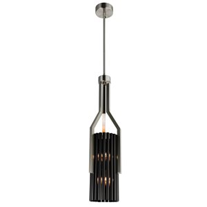 CWI Lighting Fermont 6 -Light Stain Nickel and Pearl Black Mini Pendant