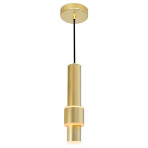 CWI Lighting Lena LED Integrated Mini Pendant With Satin Gold Finish