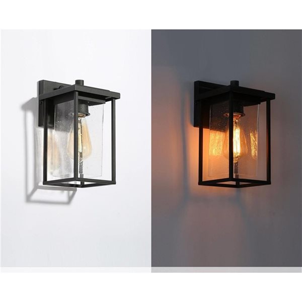 LNC 10-in H Sandy Black Modern/Contemporary Outdoor Wall Light