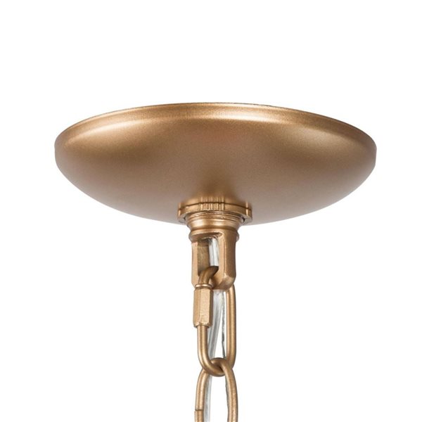 LNC Barbados 6-Light Matte Gold Modern/Contemporary Crystal Candle Chandelier