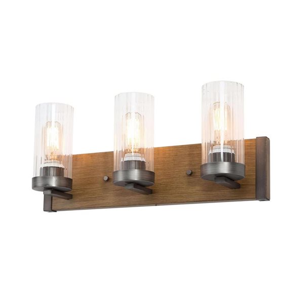 LNC Lapps 3-Light Grey Farmhouse Bathroom Vanity Light Bar