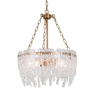 LNC Eternal 4-Light Antique Gold crystal Modern/Contemporary Chandelier