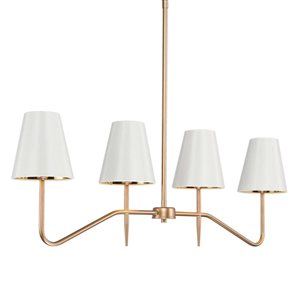 LNC Trend 4-Light Matte Gold Modern/Contemporary Linear Kitchen Island Light