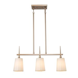 LNC Trend 3-Light Gold Modern Linear Kitchen Island Light