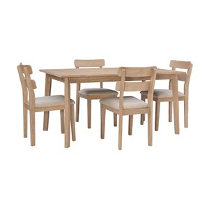 Ensemble de salle à manger 5 pièces Denison Linon Home Décor, bois naturel