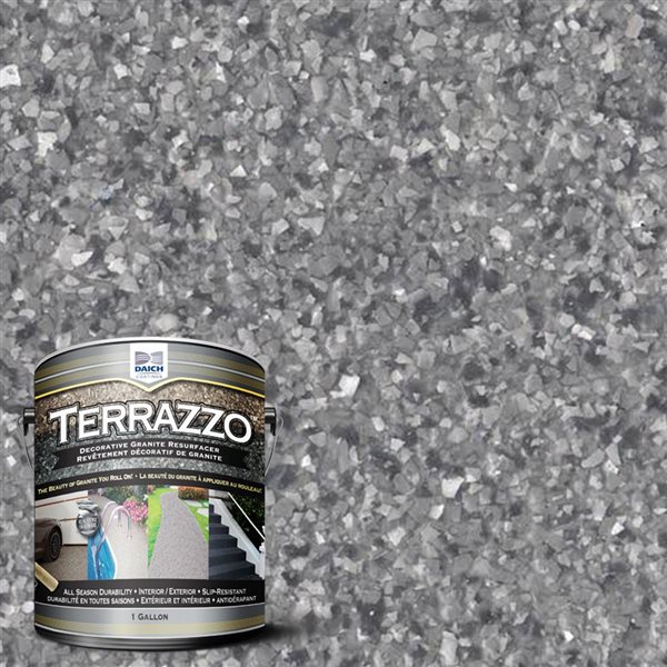 Revêtement décoratif de granite Terrazzo 1 gallon, glacier