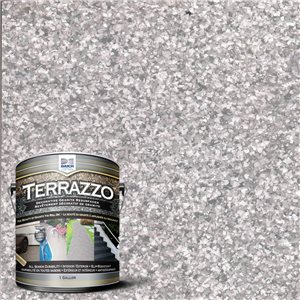 Revêtement décoratif de granite Terrazzo 1 gallon, gris perlé