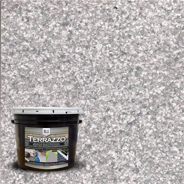 Revêtement décoratif de granite Terrazzo 3 gallon, gris perlé