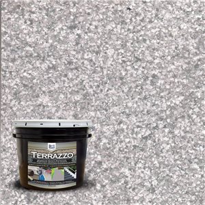 Revêtement décoratif de granite Terrazzo 3 gallon, gris perlé