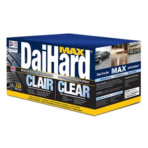 Trousse d'époxy de résistance industrielle DaiHard Max, 3,4 L, transparent