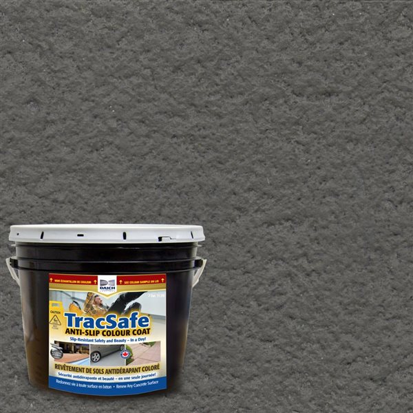 Couche de couleur antidérapante TracSafe, 3 gallon, graphite