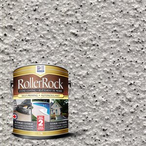 Revêtement de pierre RollerRock 1 gallon, gris chaud