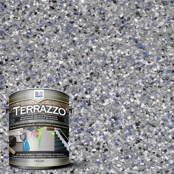 Revêtement décoratif de granite Terrazzo 1 gallon, Iceberg