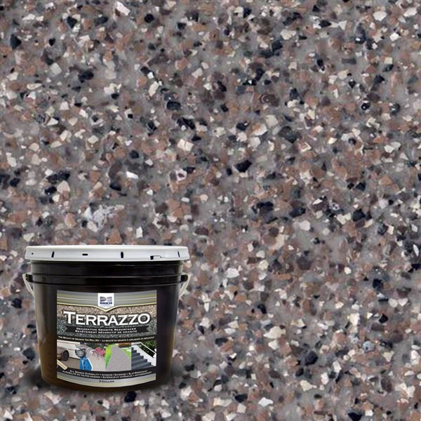 Revêtement décoratif de granite Terrazzo 3 gallon, café