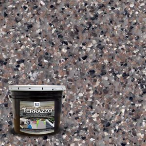 Revêtement décoratif de granite Terrazzo 3 gallon, café