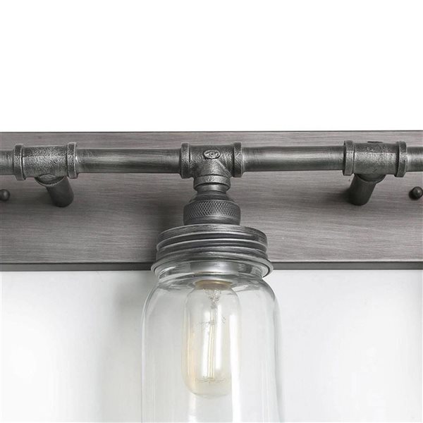 LNC 3-Light Aluminum Farmhouse Vanity Light