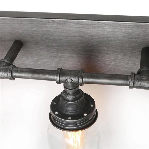 LNC 3-Light Aluminum Farmhouse Vanity Light