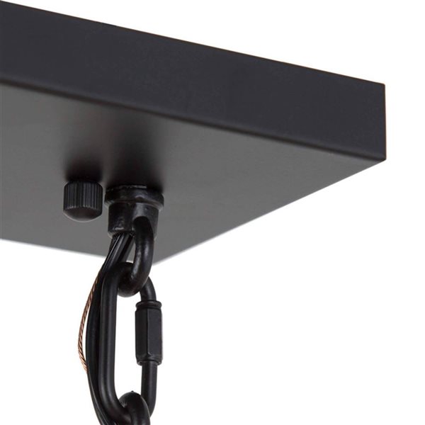 LNC 8-Light Black and Gold Linear Modern Pendant Light