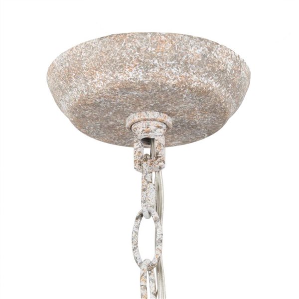 LNC Andromeda 5-Light Grey and Gold French Country Beaded Chandelier