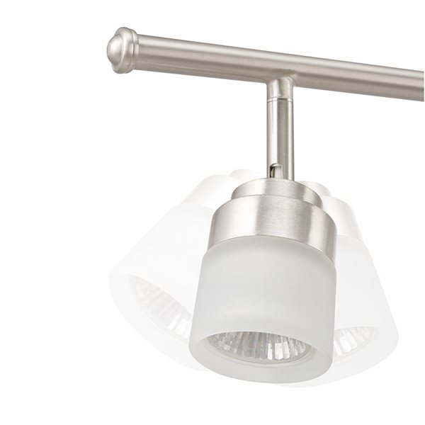 Globe Electric Spence 6-Light Brushed Nickel Foldable Track Lighting