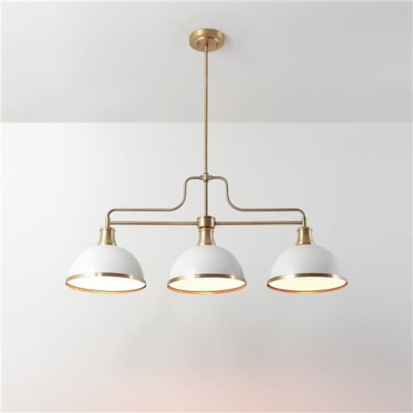 Globe Electric Beckett 3-Light Matte White Pendant Light