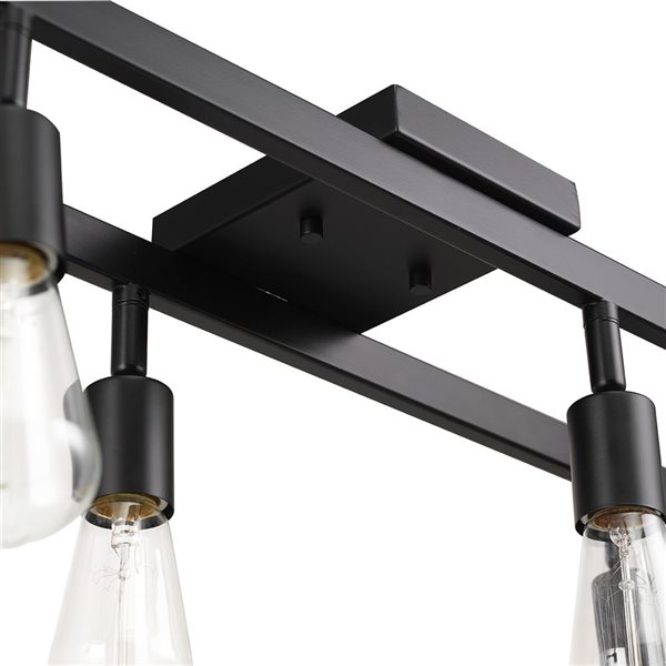 Globe Electric Weston 6-Light Matte Black Standard Track Bar Light