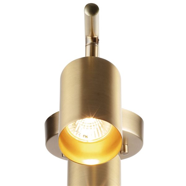 Globe Electric Pratt 4-Light Brushed Brass Dimmable Track Lighting