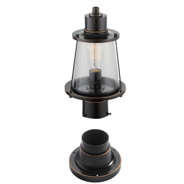 Globe Electric Charlie 16-in 1-Light Oil Rubbed Bronze Post Light Fixture