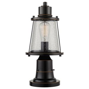 Globe Electric Charlie 16-in 1-Light Oil Rubbed Bronze Post Light Fixture