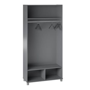 Systembuild Evolution Camberly 54-in Wood Composite Freestanding Storage Cabinet in Graphite Grey