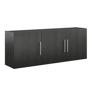 Systembuild Evolution Camberly 54-in 3-Door Wall-mount Storage Cabinet in Black Oak
